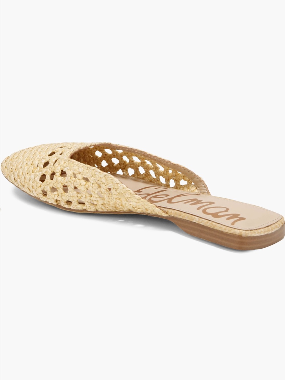 NEW Sam Edelman Nola Woven Mule in Bleached Beechwood - Picture 2 of 11